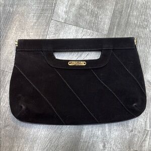 Vintage Coccini Black Velvet Clutch